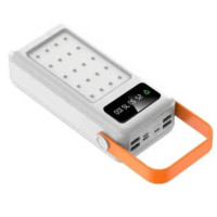 JS‑658 портативний power bank 50000 mAh зовнішній акумулятор із ліхтарем та чотирма USB портами